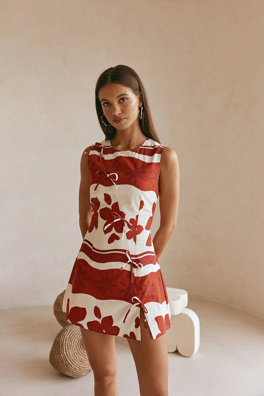CRIMSON BOW DRESS