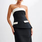 ASYMMETRICAL TOP WITH PLEATED SKIRT CO-ORD