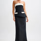 ASYMMETRICAL TOP WITH PLEATED SKIRT CO-ORD