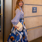 FLORAL BLUE MAXI SKIRT