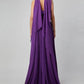 RUFFLED SLIP EVENING DRESS GOWN