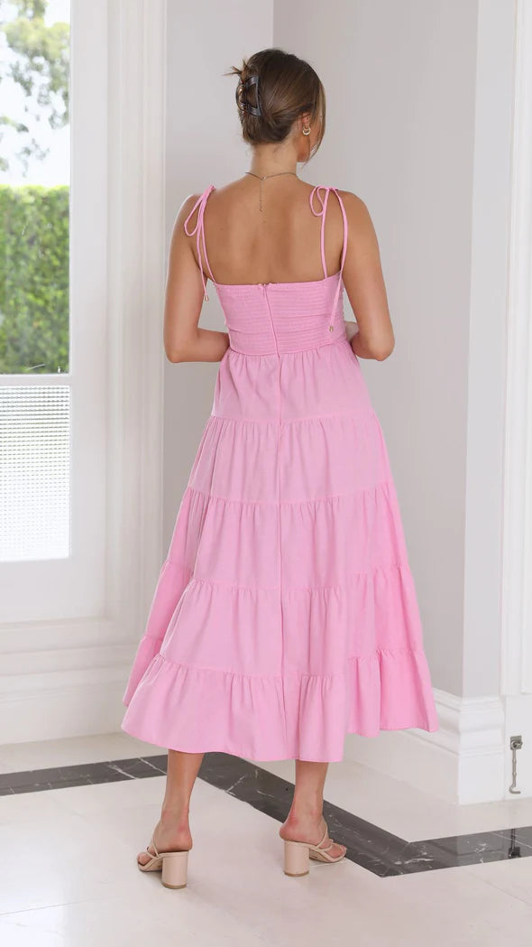 COTTON PINK CANDY SUMMER DRESS