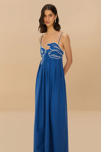 BLUE FISH MAXI DRESS