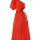 MILIN ORANGE TIE KNOT DRESS