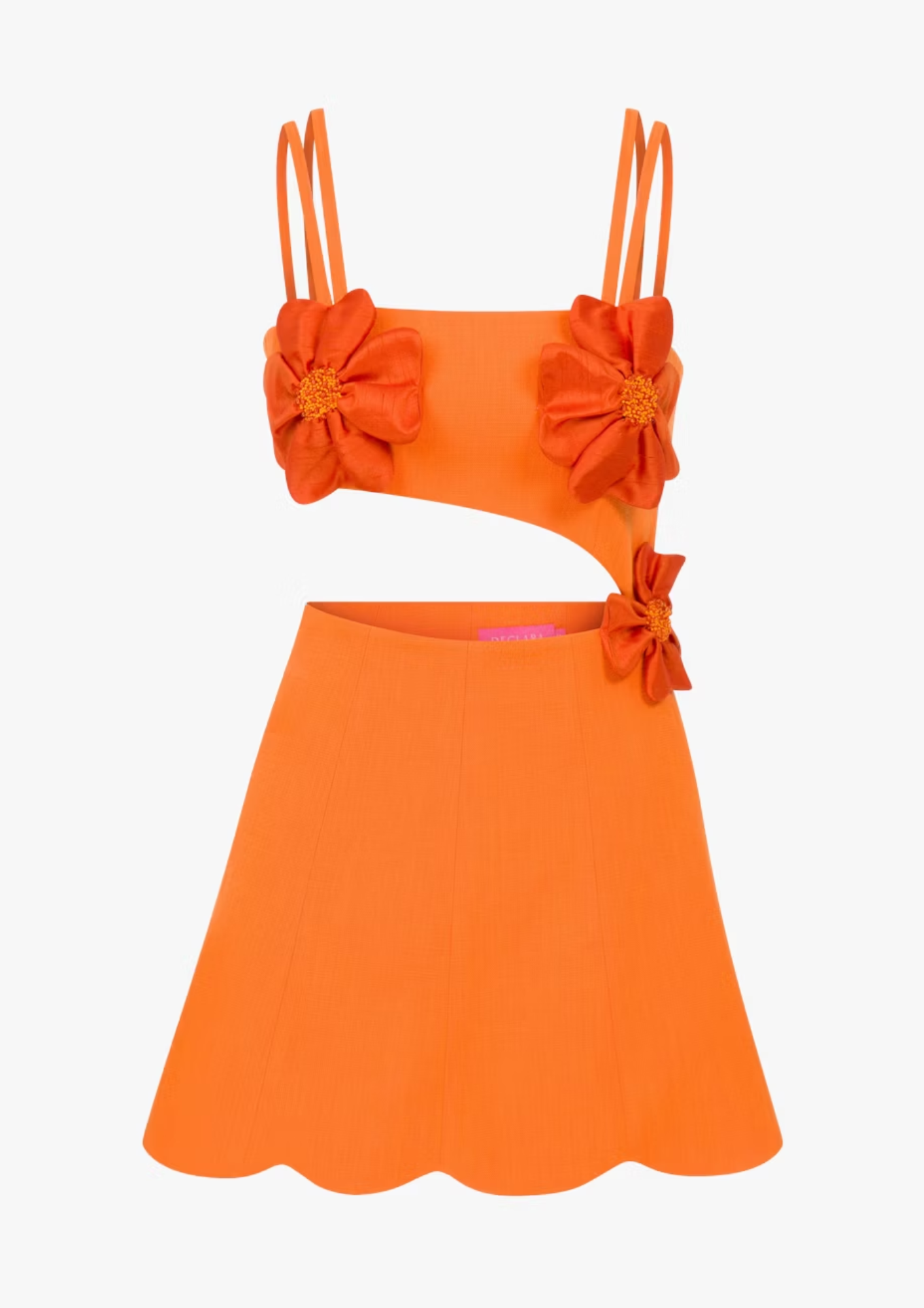 TANGERINE FLORAL DRESS