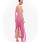 BLUSH AURA RUCHED MESH MAXI DRESS