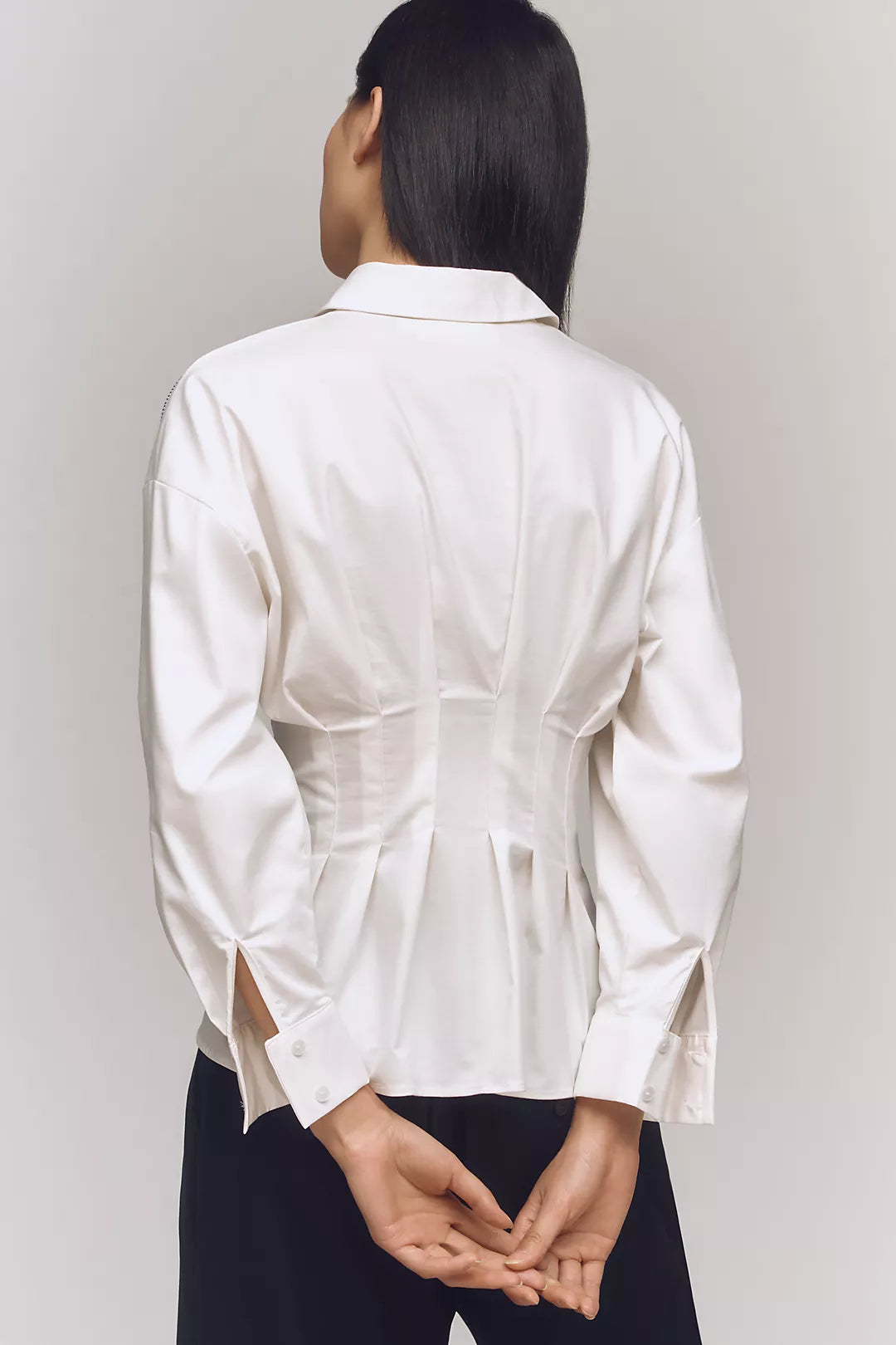 PLEATED STAR COTTON SHIRT