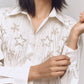 PLEATED STAR COTTON SHIRT