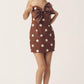 TRUFFLE BOW MINI POLKA DRESS