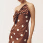 TRUFFLE BOW MINI POLKA DRESS