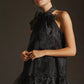 ORGANZA BOW NECK MINI DRESS