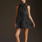 ORGANZA BOW NECK MINI DRESS