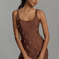 LUVIA BROWN BEADED MINI DRESS