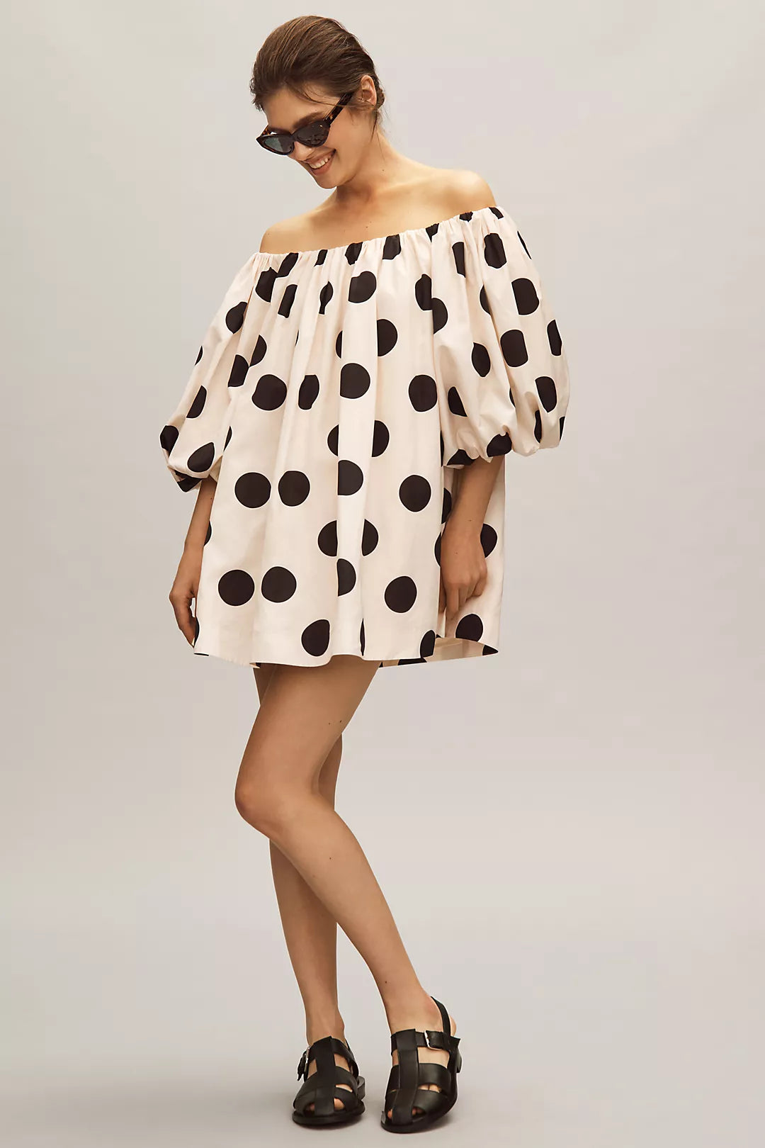 POLKA DOTS FLARE DRESS