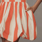 TANGERINE STRIPES MINI BUBBLE DRESS