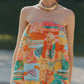 BUBBLE HEM PRINTED DRESS