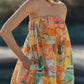 BUBBLE HEM PRINTED DRESS