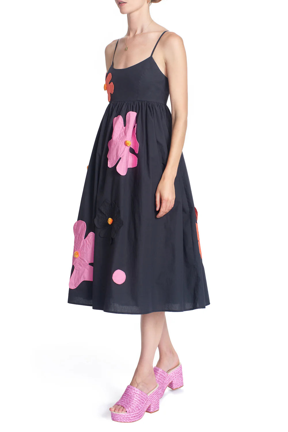 FLORAL APPLIQUE DRESS