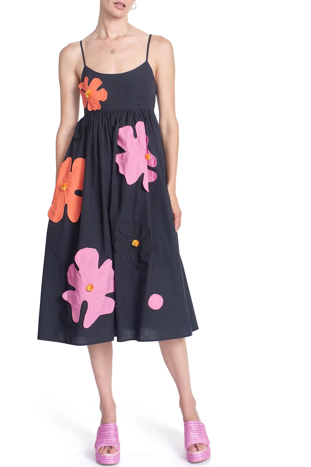 FLORAL APPLIQUE DRESS