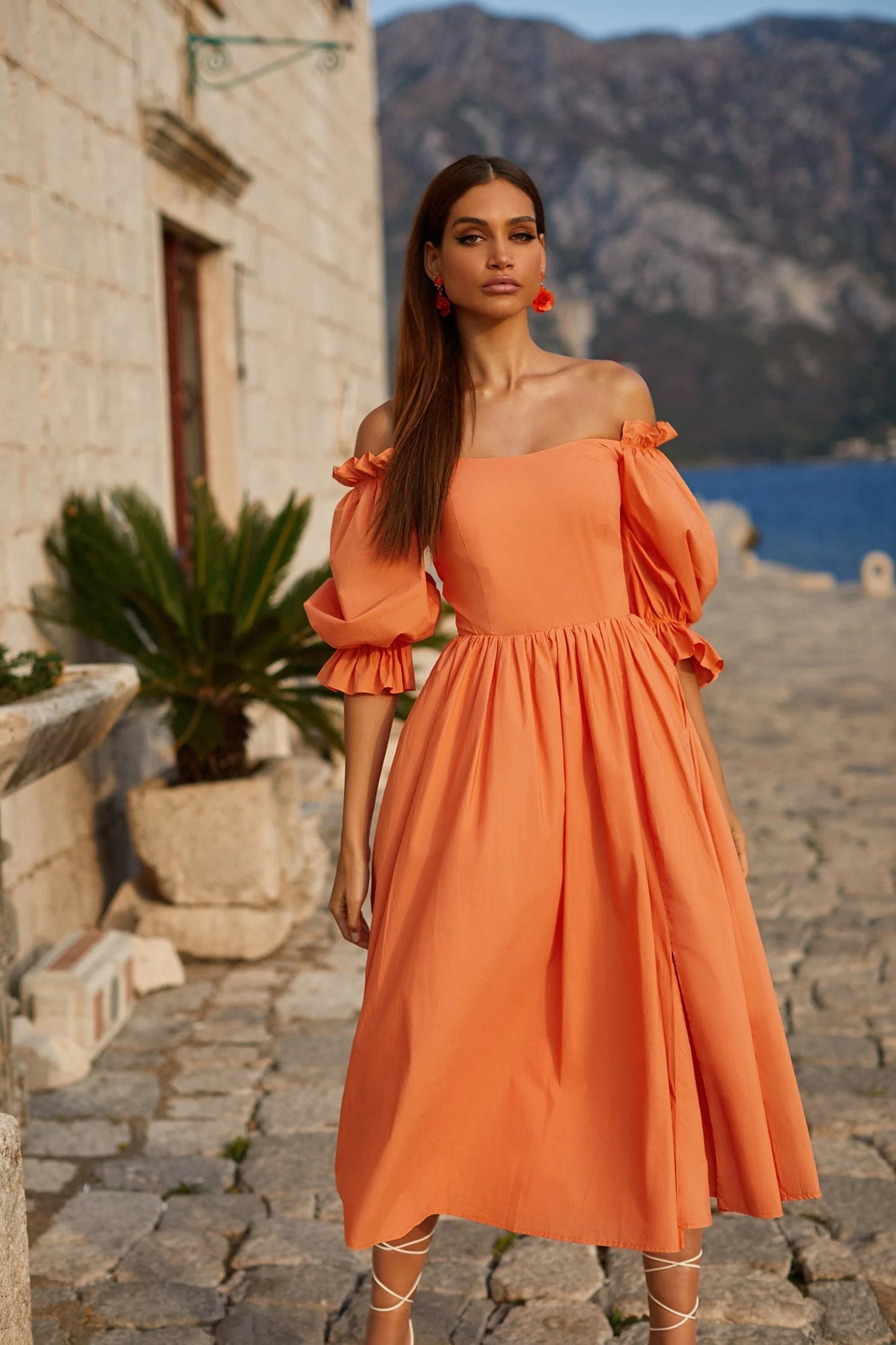 ADIRA ORANGE SUMMER DRESS