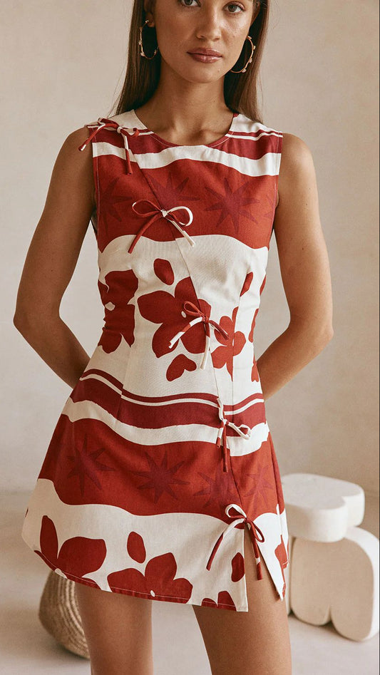 CRIMSON BOW DRESS