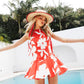 KENZO RED FLORAL PRINT DRESS