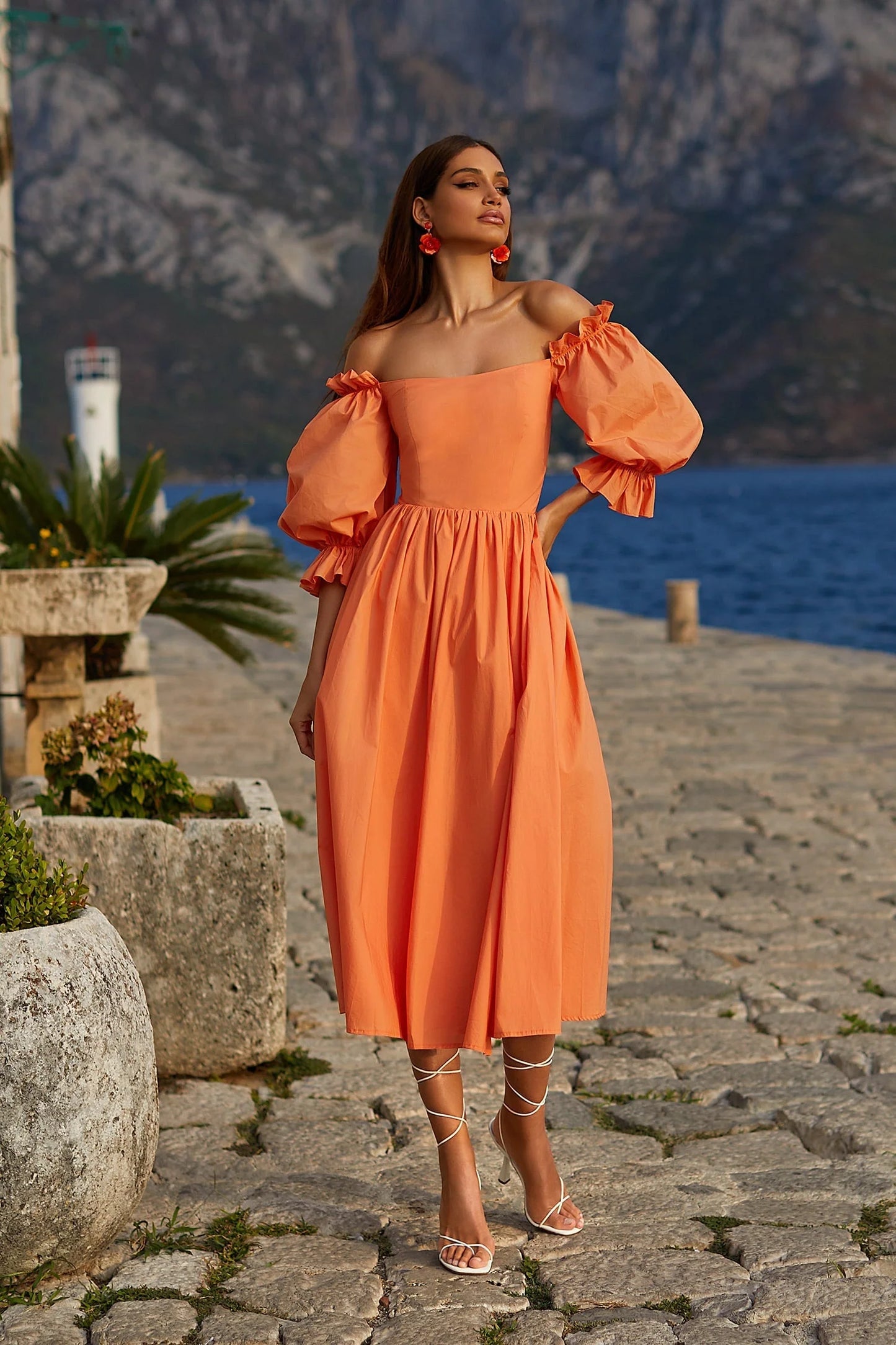 ADIRA ORANGE SUMMER DRESS