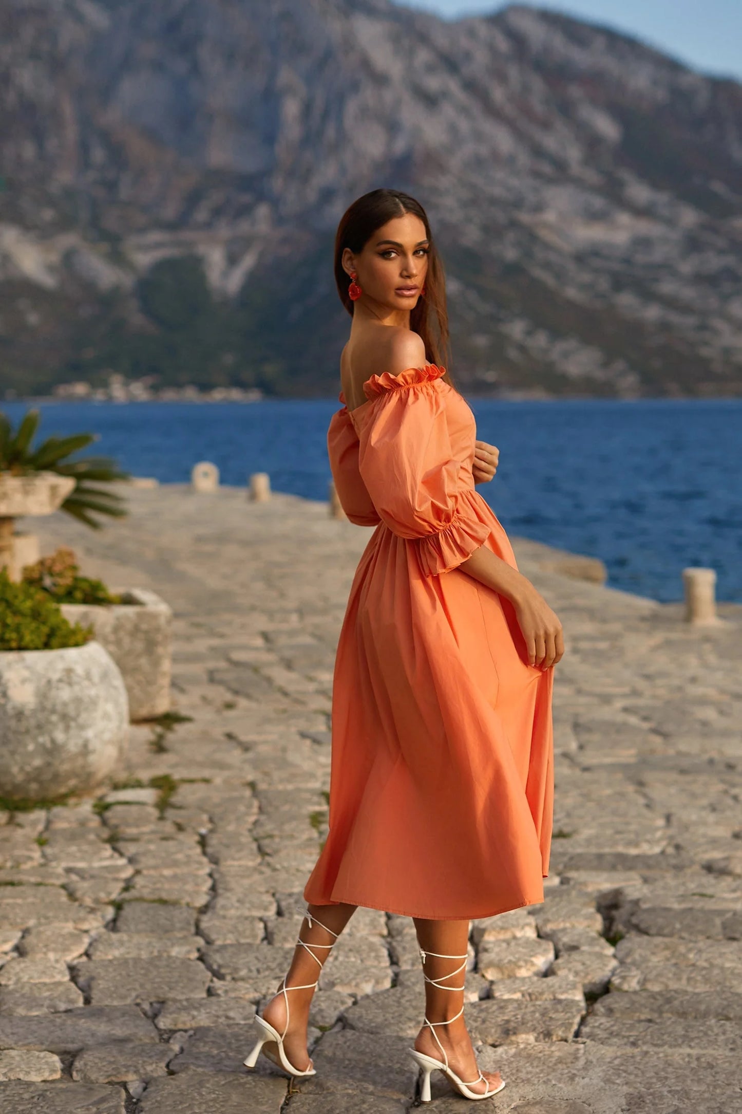 ADIRA ORANGE SUMMER DRESS