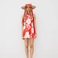 KENZO RED FLORAL PRINT DRESS