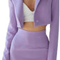 MINI CROP BLAZER SET