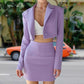 MINI CROP BLAZER SET