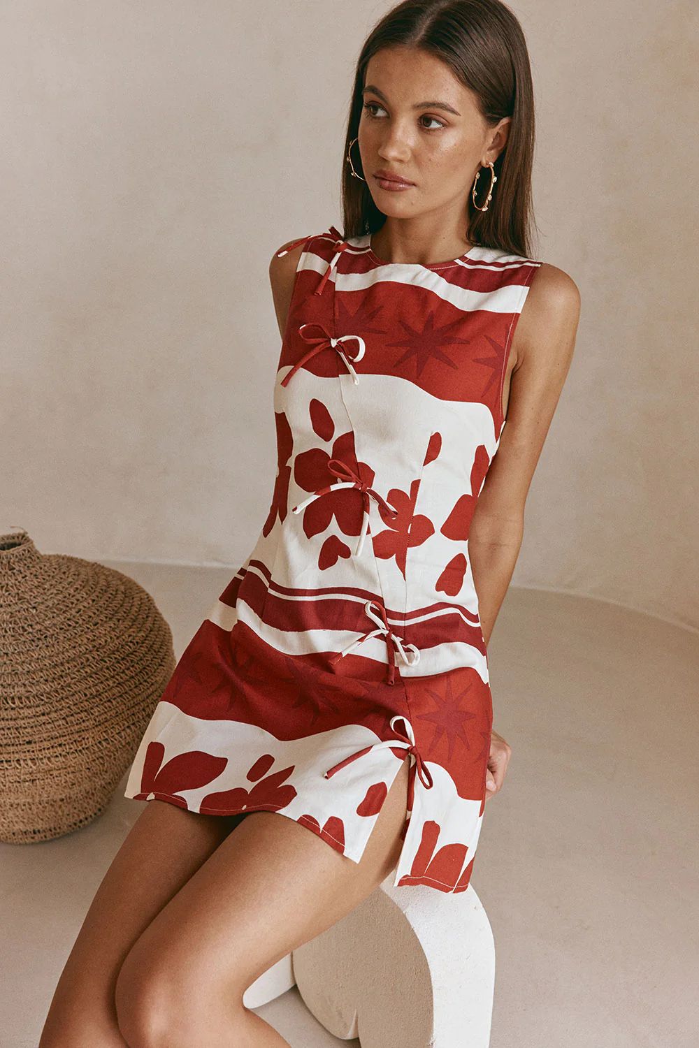 CRIMSON BOW DRESS