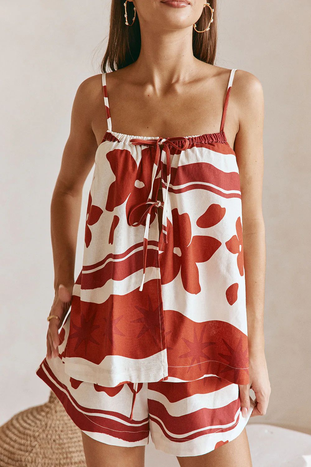 CRIMSON SHORT COORD SET
