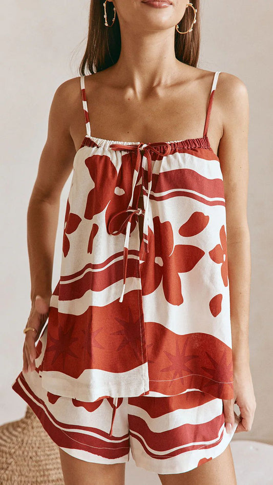CRIMSON SHORT COORD SET