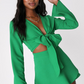 GREEN SUMMER TIE KNOT CO-ORD