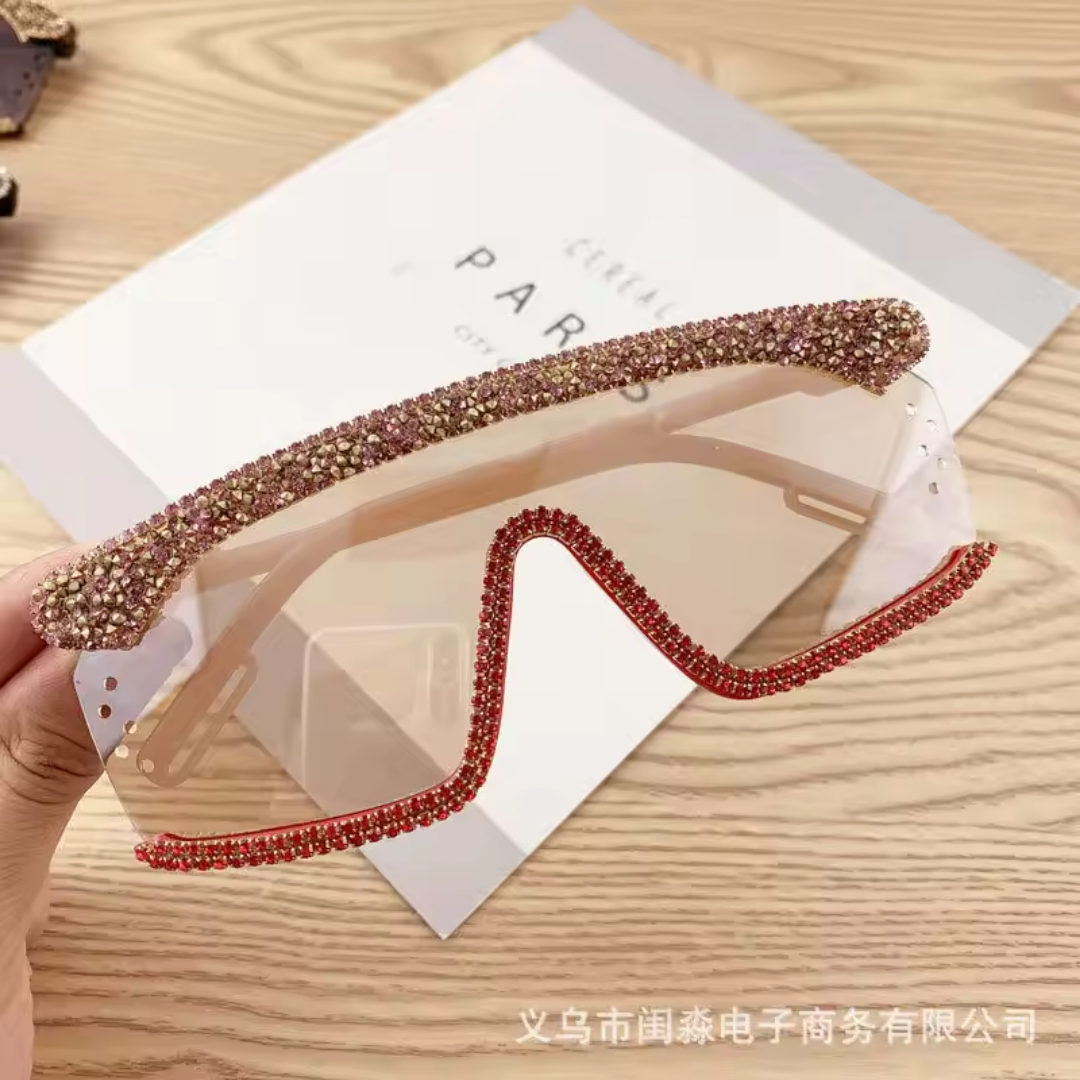 GLAMOROUS SHIMMER CRYSTAL SUNGLASSES