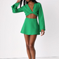 GREEN SUMMER TIE KNOT CO-ORD