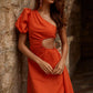 MILIN ORANGE TIE KNOT DRESS