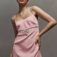 SCOOP NECK BOW DIAMOND DRESS