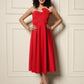 RED LONG LIYA MIDI DRESS