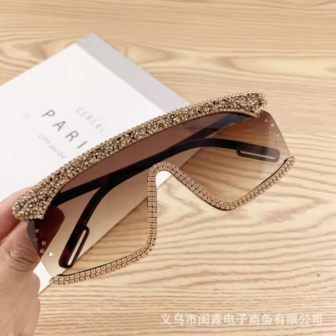 GLAMOROUS SHIMMER CRYSTAL SUNGLASSES