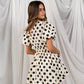 WHITE POLKA BUBBLE DRESS