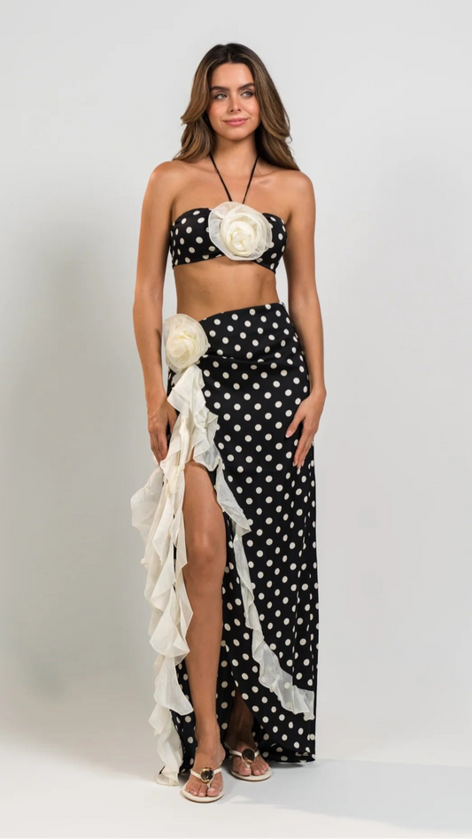 BLACK POLKA JAZZ CO-ORD SET