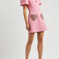 HEART EMBELLISHED MINI DRESS