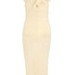 RUCHED STRETCH JERSEY MIDI DRESS
