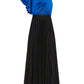 SATIN GEORGETTE PLEATED DRESS