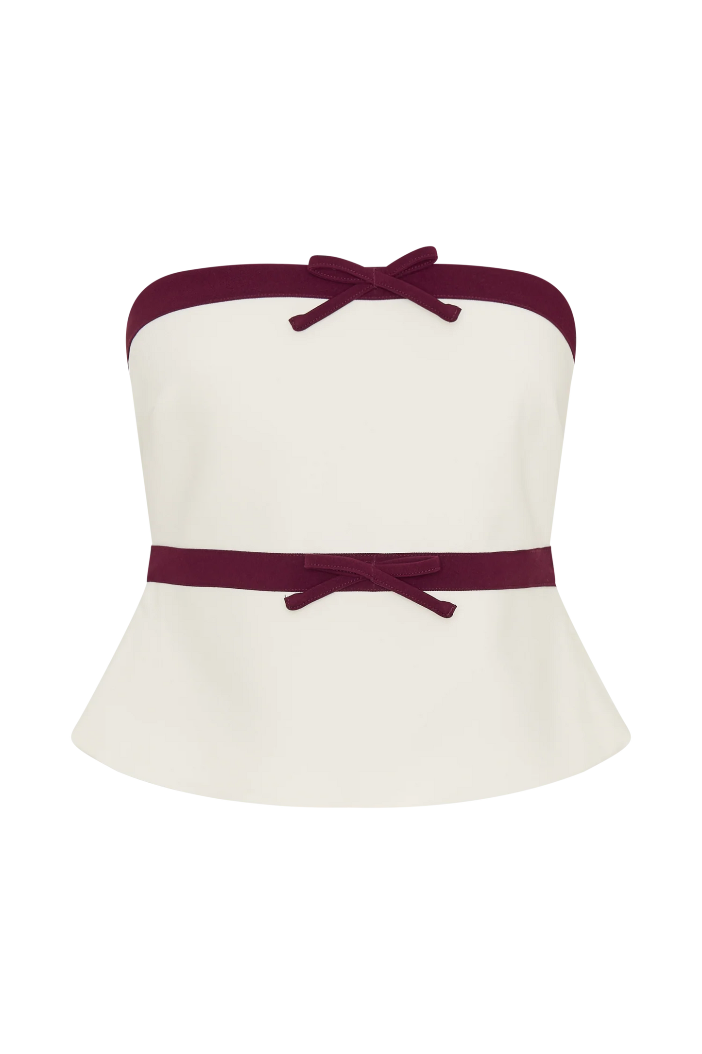 CHERRY RIBBON BOW TOP