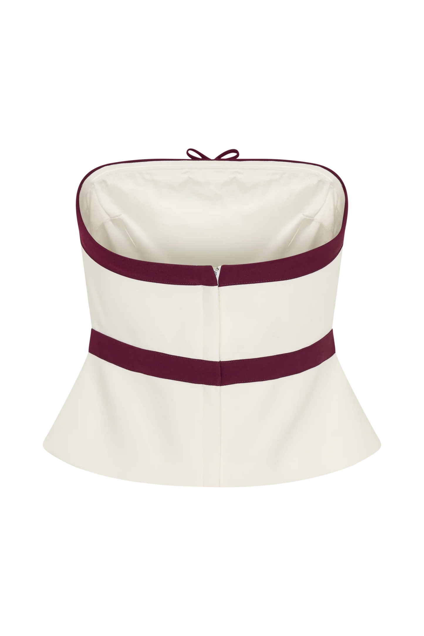 CHERRY RIBBON BOW TOP