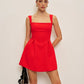 RED CHARLIE FLARED OUT DRESS