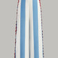 LINEN STRIPED RED LACE PANTS